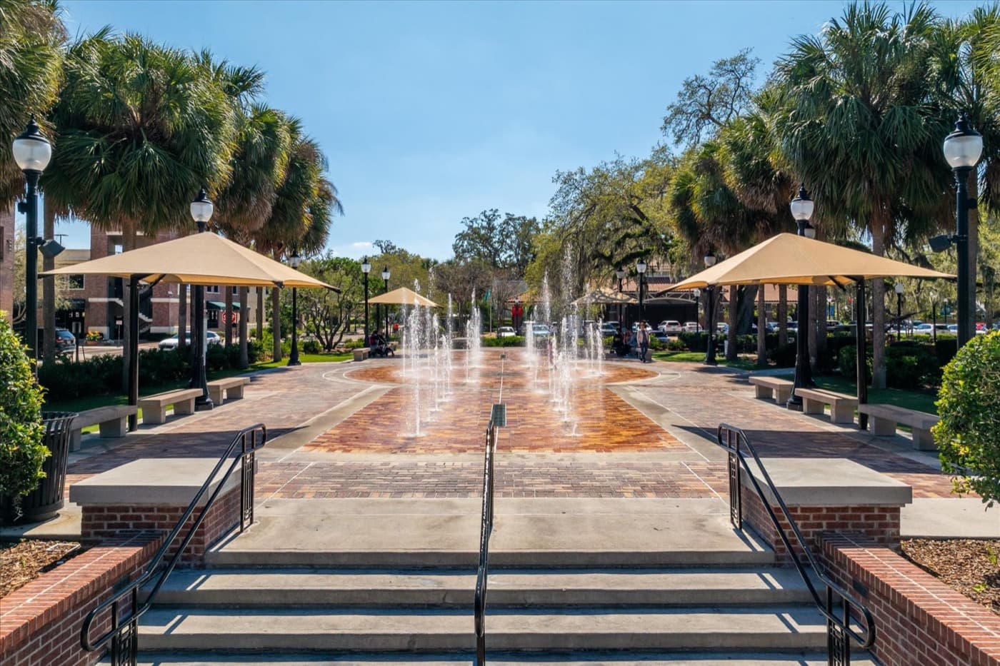 Winter Garden splash pad at Centennial Plaza
